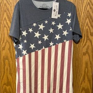 Crazy Train Patriotic Stars and Stripes Tee